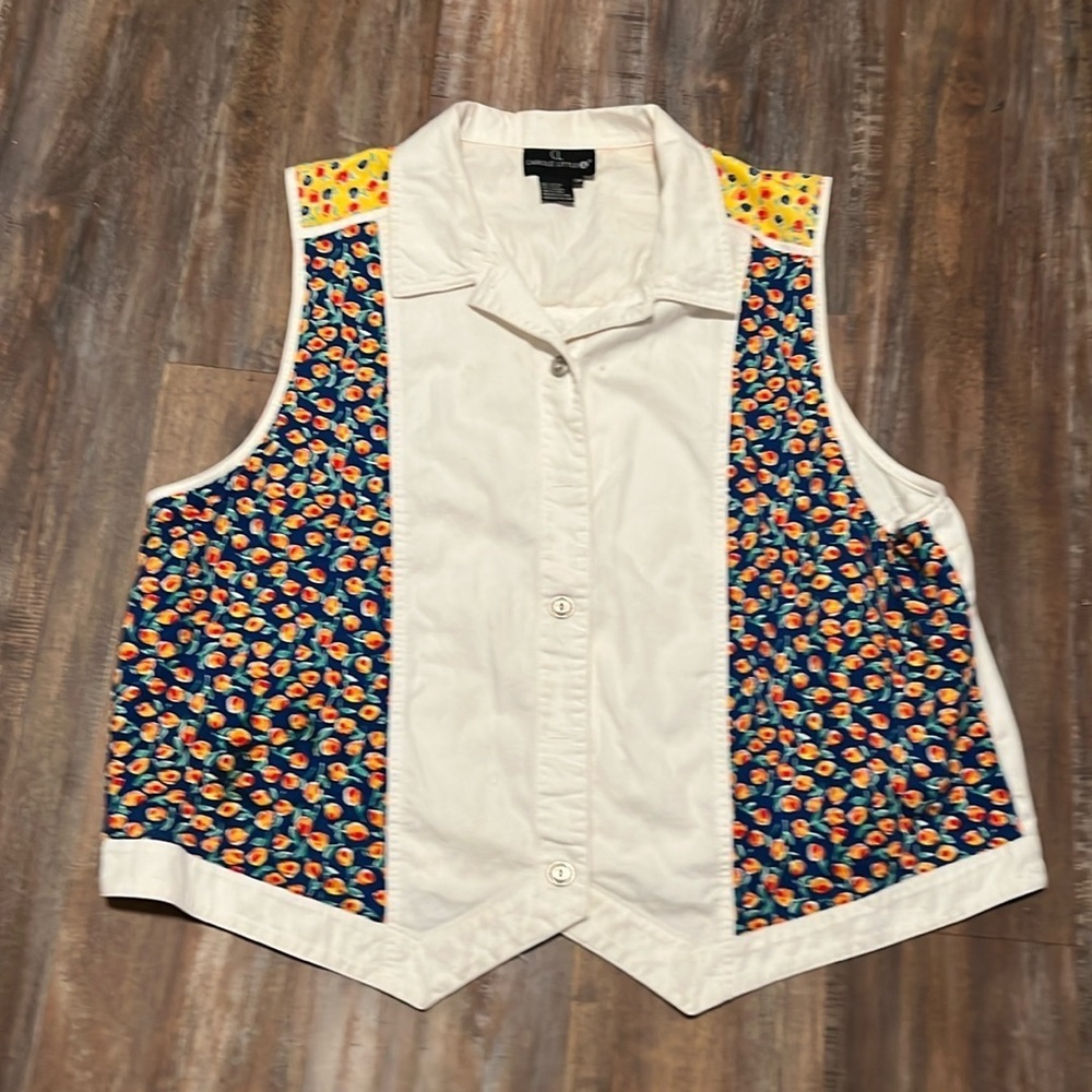 Vintage Colorful Floral Vest